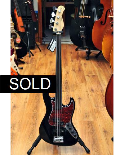 Sadowsky MetroExpress 21 Fret Hybrid PJ Fretless Solid Black High Polish